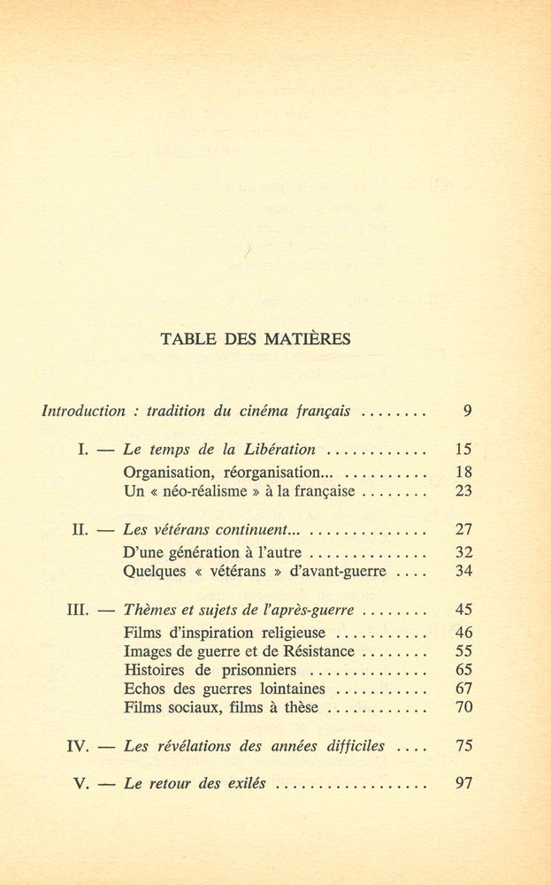 『HISTOIRE DU CINEMA FRANÇAIS CONTEMPORAIN : 1945 - 1977』 2