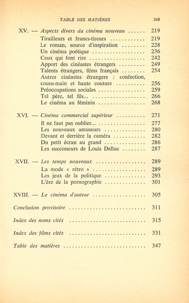 『HISTOIRE DU CINEMA FRANÇAIS CONTEMPORAIN : 1945 - 1977』 4