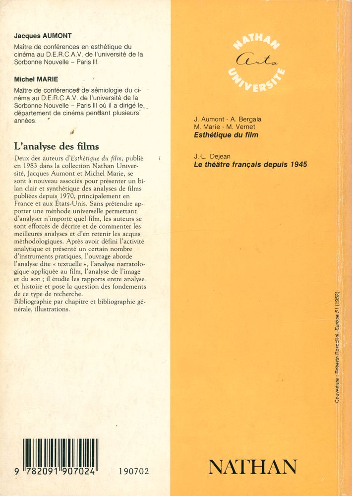 『L'ANALYSE DES FILMS』 5