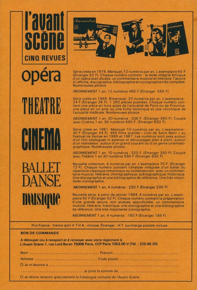 『l'Avant - Scène CINEMA』 N° 76, décembre 1967 3