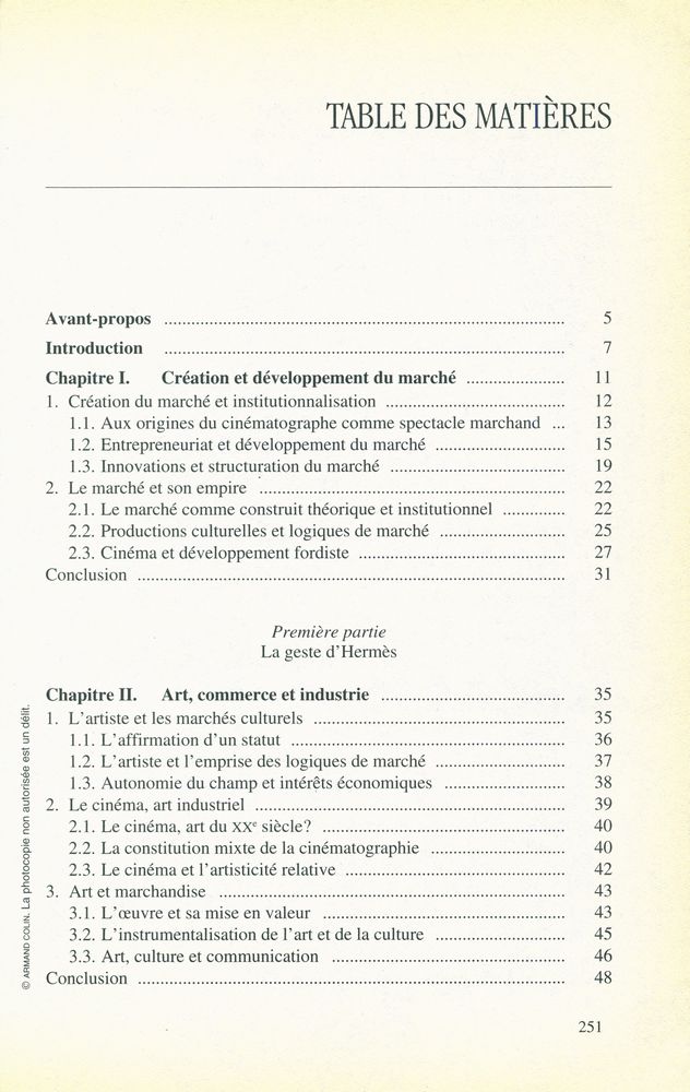 『Cinéma et marché』 2