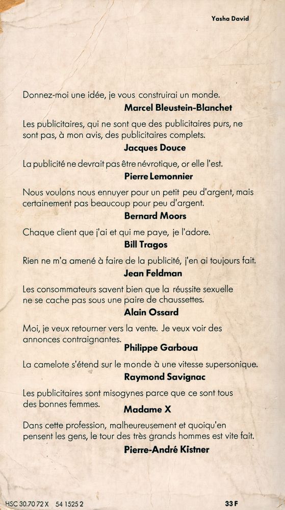 『A TRAVERS LE MONDE DE LA PUBLICITE』 5