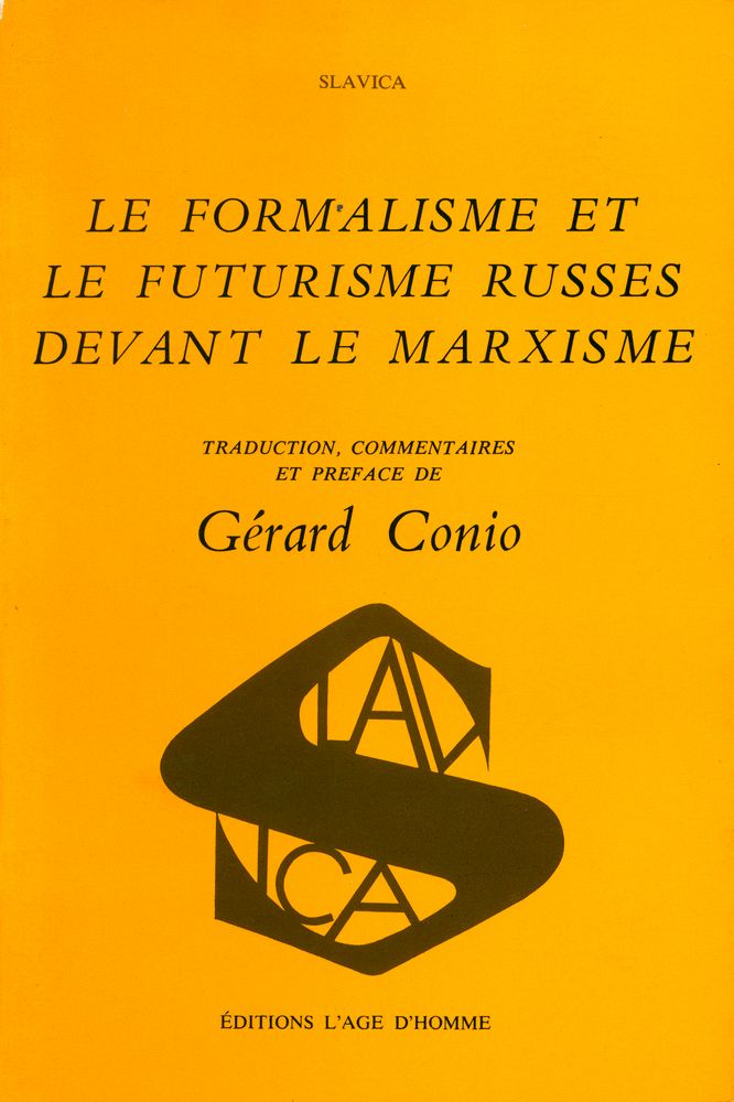 『LE FORMALISME ET LE FUTURISME RUSSES DEVANT LE MARXISME』 1