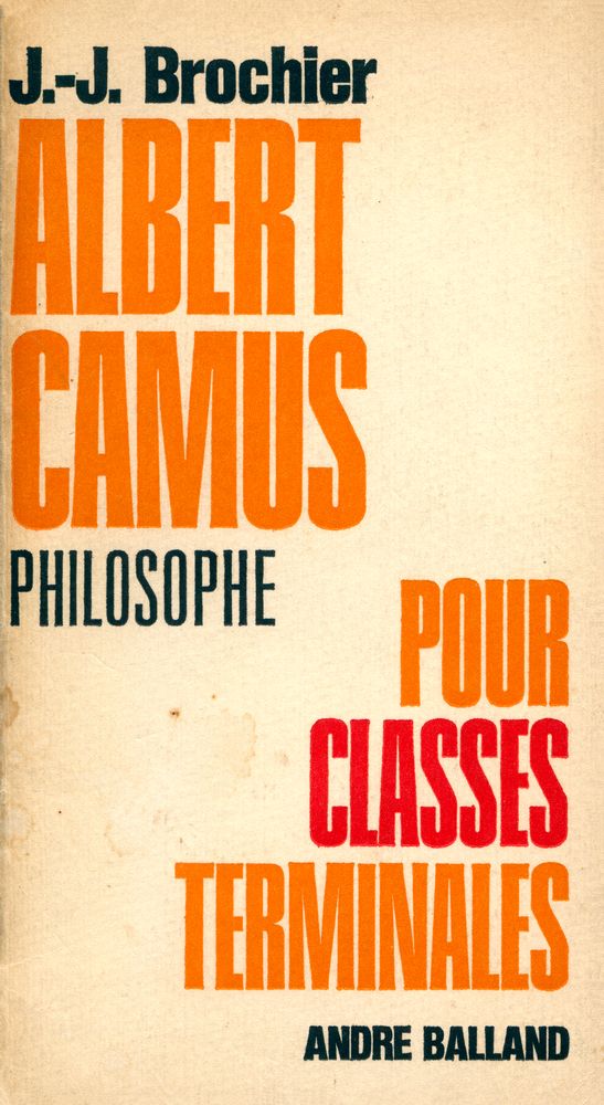 『ALBERT CAMUS, PHILOSOPHE POUR CLASSES TERMINALES』 1