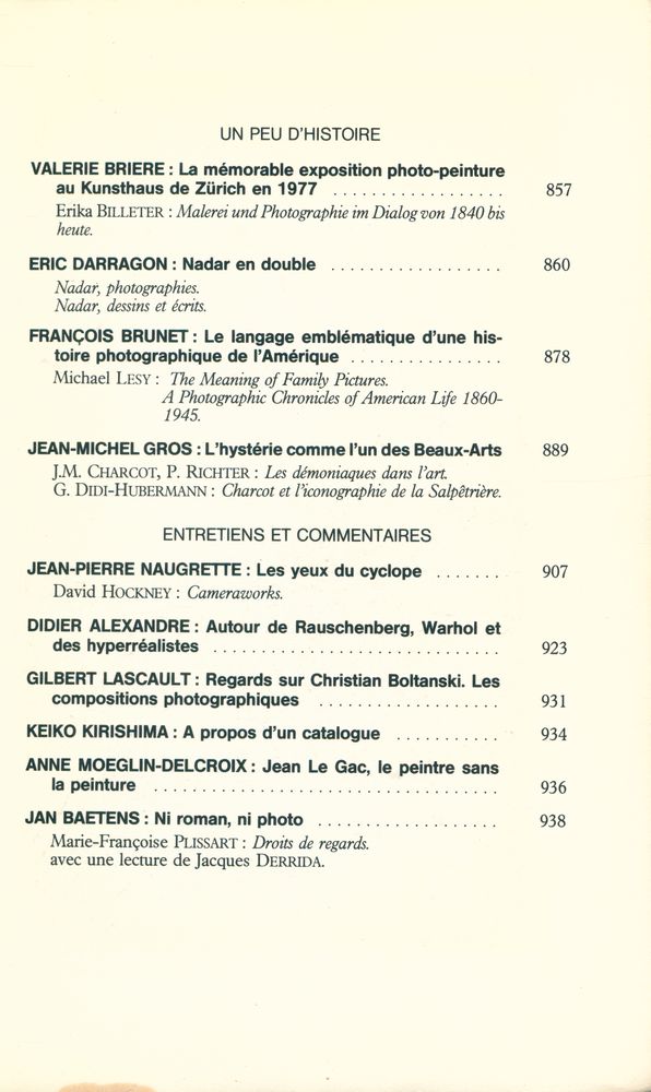 『CRITIQUE Revue générale des publications française et étrangères』 AOÛT - SEPTEMBRE 1985, TOME XLI. Nº 459 - 460 3