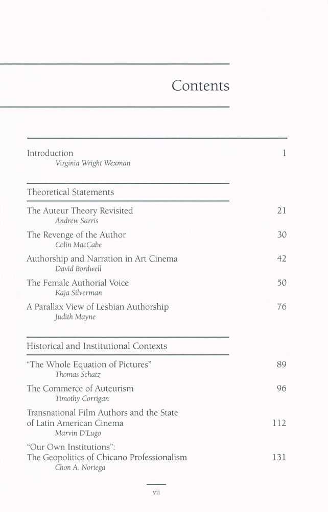 『Film and authorship』 2