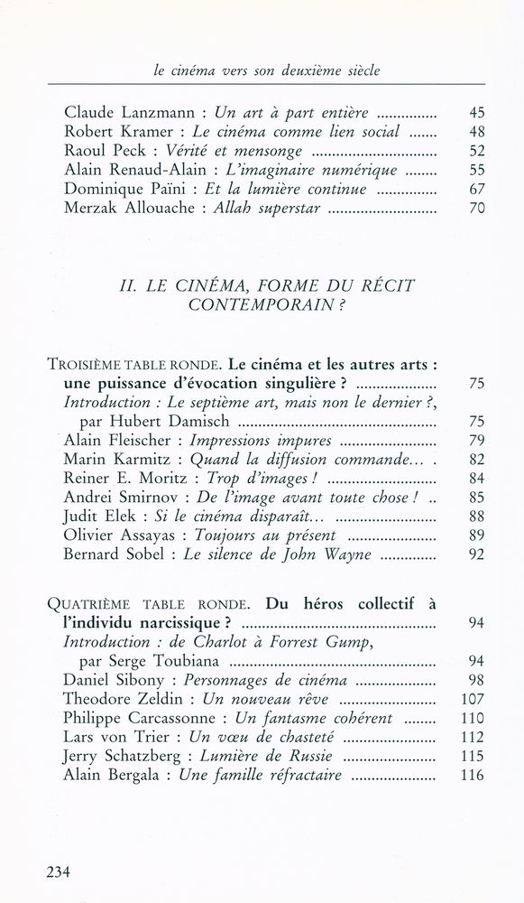 『Le cinéma vers son deuxième siècle : Colloque international 20 et 21 mars 1995, Odéon - Théâtre de l'Europe』 3