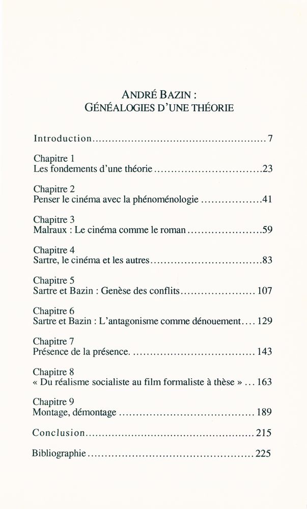 『André Bazin : généalogies d'une théorie』 2