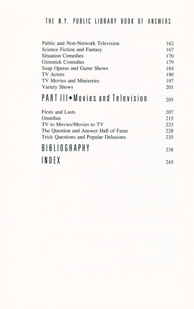 『MOVIES AND TV : THE NEW YORK PUBLIC LIBRARY BOOK OF ANSWERS』 3