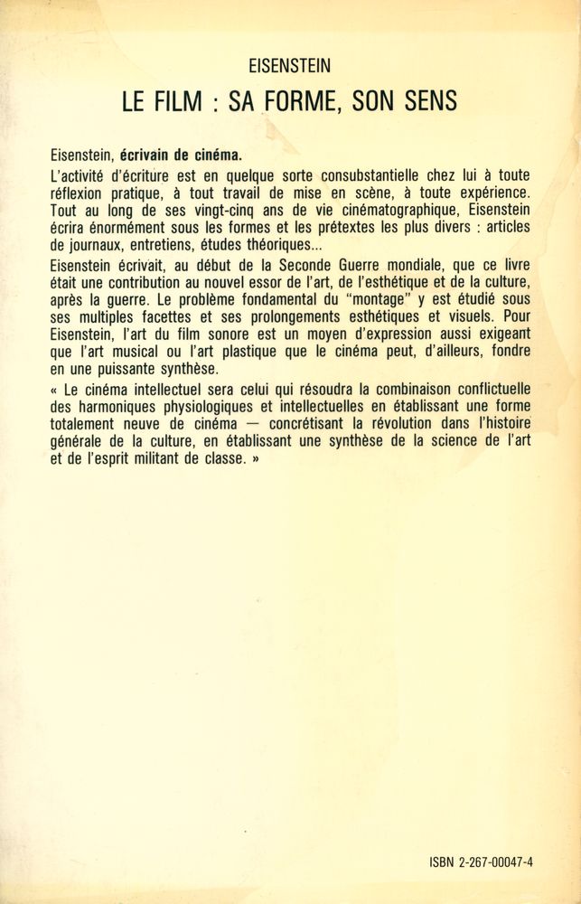 『LE FILM : SA FORME, SON SENS』 3