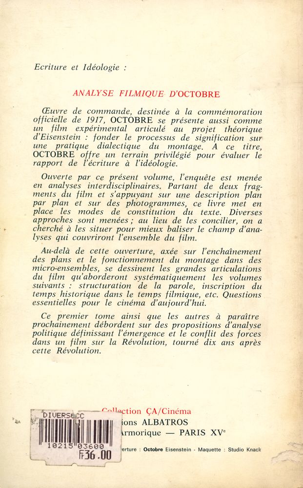 『OCTOBRE - ECRITURE ET IDÉOLOGIE Ⅰ』 3