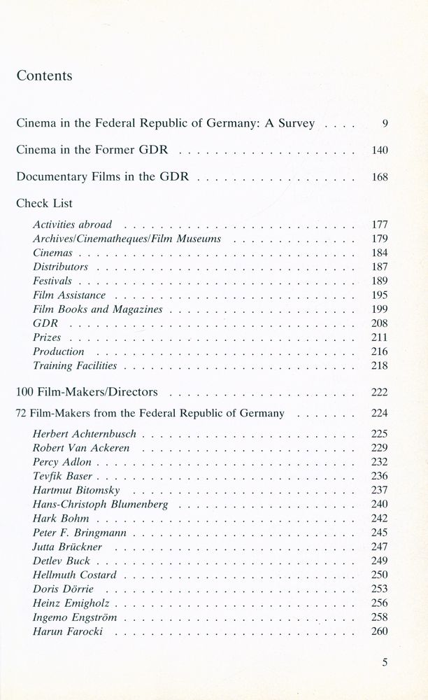 『Cinema in the Federal Republic of Germany : The New German Film, Origins and Present Situation』 2