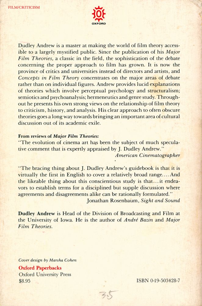 『Concepts in film theory』 4