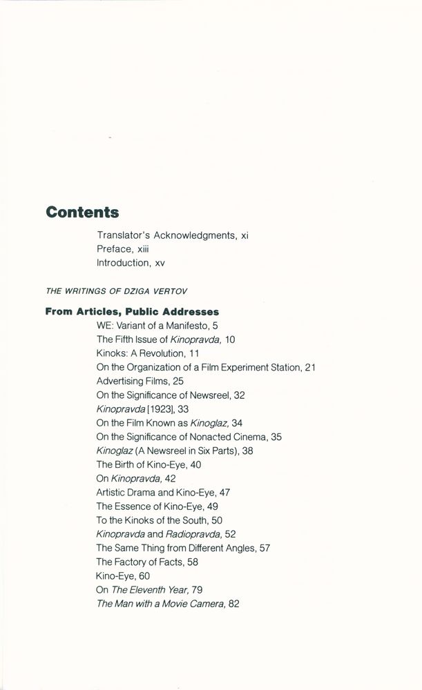 『Kino - Eye : the writings of Dziga Vertov』 2