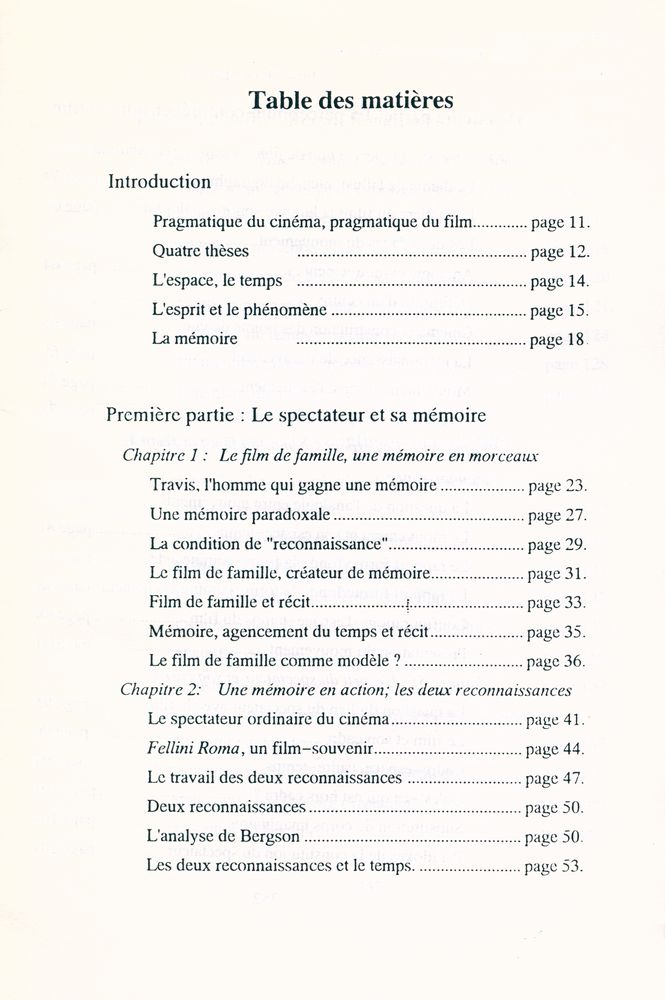 『FILM, PERCEPTION ET MÉMOIRE』 2
