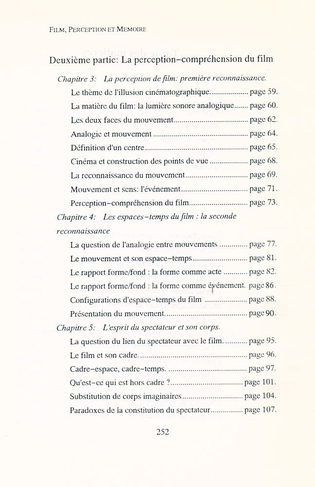 『FILM, PERCEPTION ET MÉMOIRE』 3