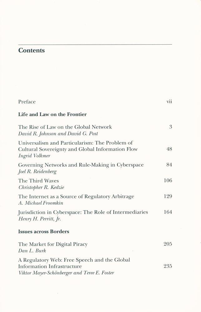 『Borders in Cyberspace : Information Policy and the Global Information Infrastructure』 2