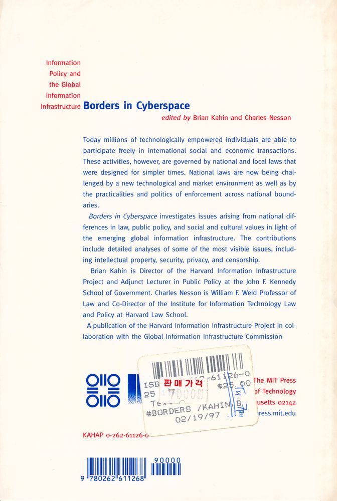 『Borders in Cyberspace : Information Policy and the Global Information Infrastructure』 4