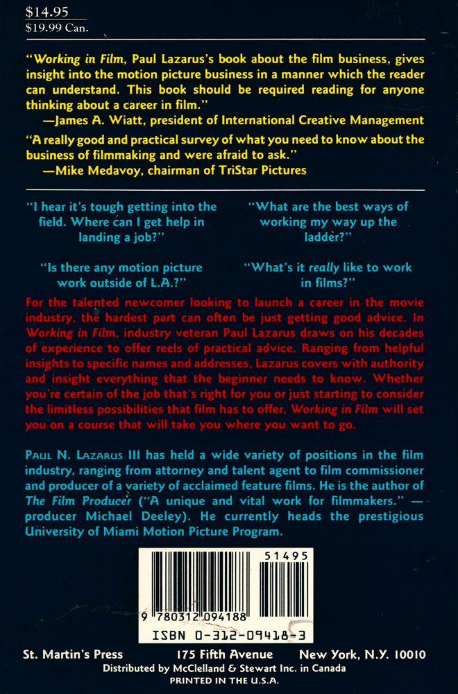 『WORKING IN FILM : THE MARKETPLACE IN THE '90s』 3