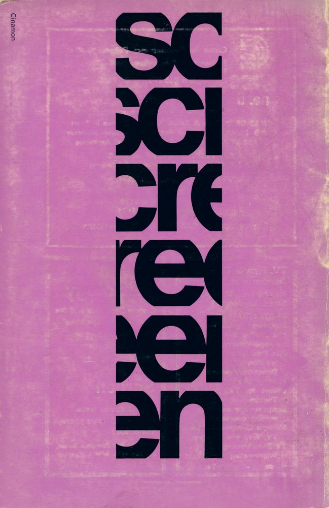 『SCREEN』 Spring 1974 Volume 15 Number 1 3