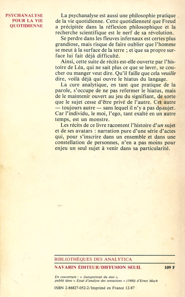 『Psychanalyse pour la vie quotidienne』 3