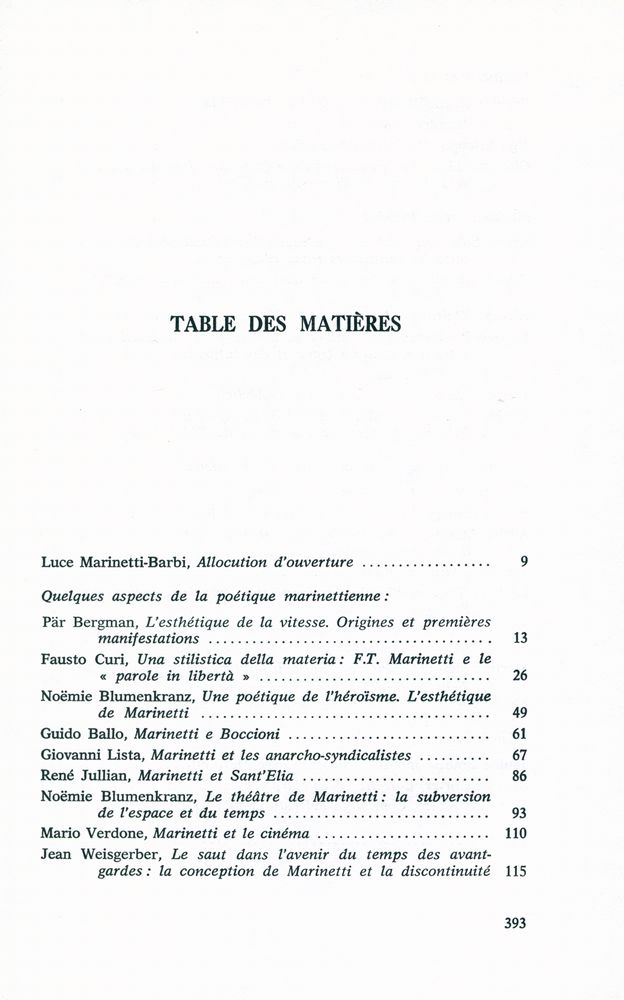 『PRESENCE DE MARINETTI』 2