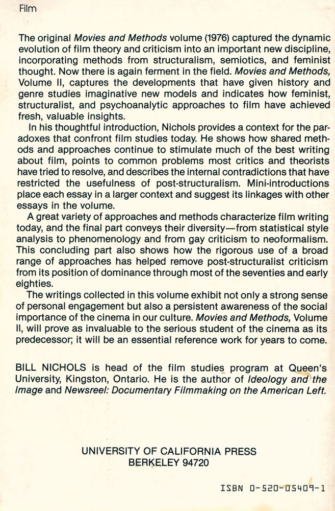 『Movies and Methods VOLUME II : An Anthology』 5