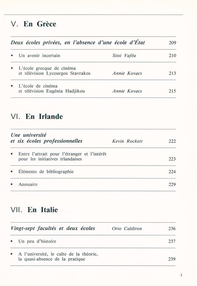 『L'enseignement du cinéma et de l'audiovisuel dans l'Europe des Douze』  6