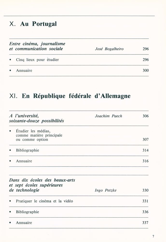 『L'enseignement du cinéma et de l'audiovisuel dans l'Europe des Douze』  8