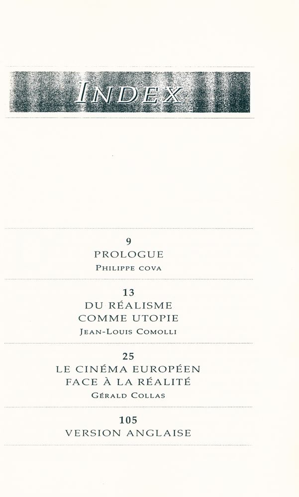 『CINÉMA EUROPÉEN : LE DÉFI DE LA RÉALITÉ』 2