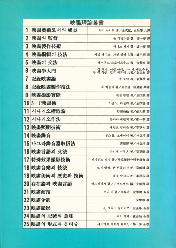 『映畫理論叢書 제26집 - 映畵音樂의 實際(영화이론총서 제26집 - 영화음악의 실제)』 4