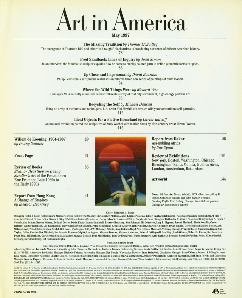 『Art in America』 Vol. 85 No. 5 May 1997 2