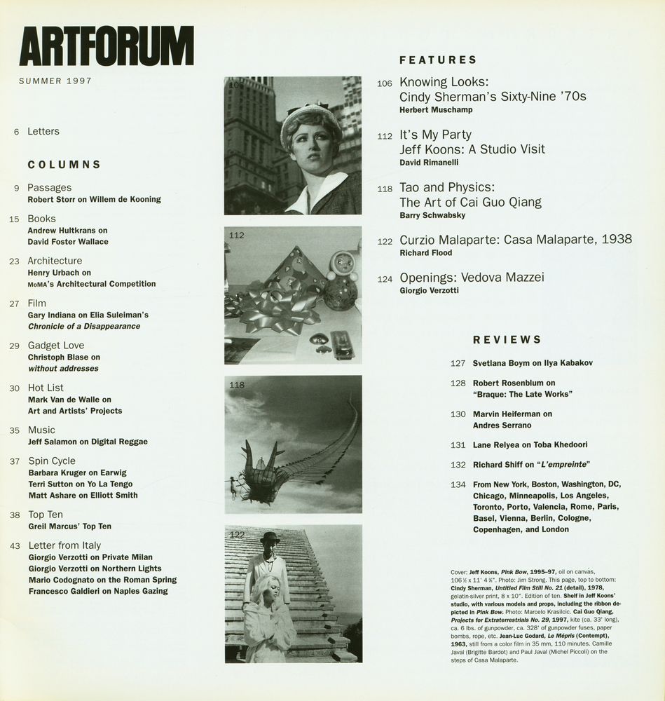 『ARTFORUM INTERNATIONAL』 Volume XXXV No. 10 Summer 1997 2