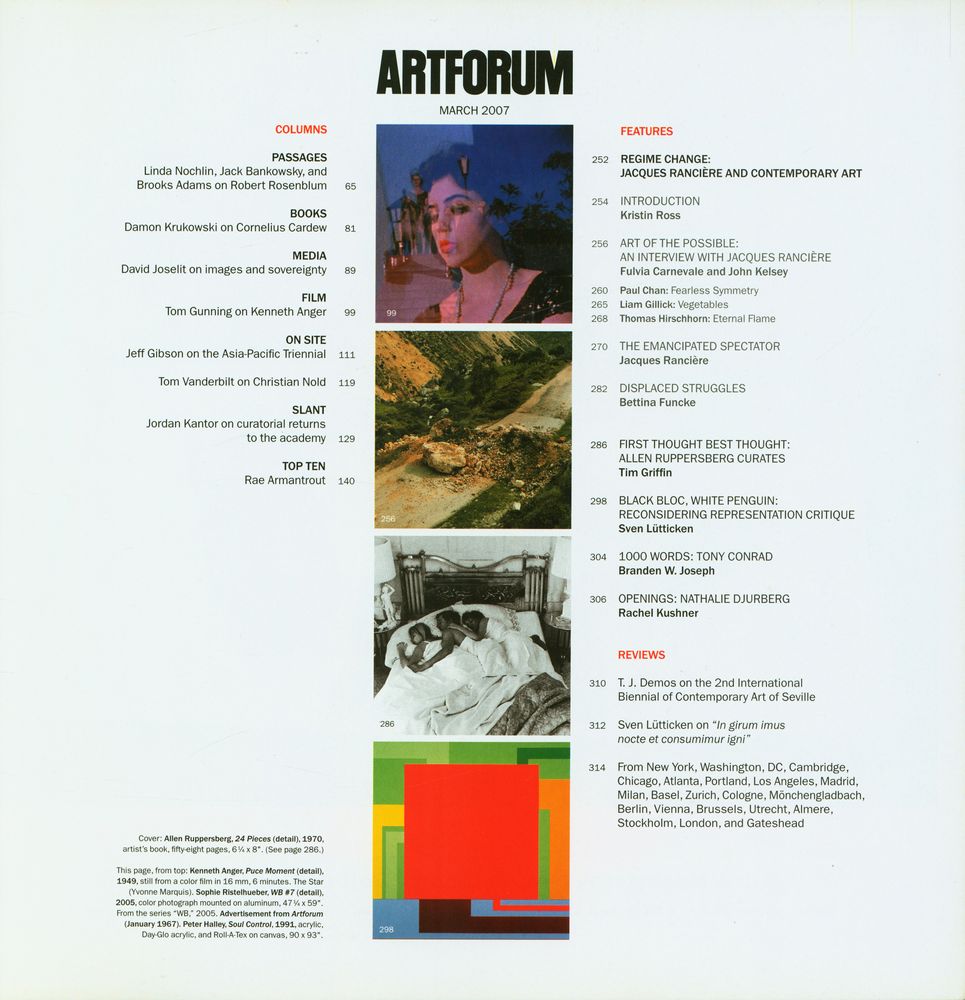 『ARTFORUM INTERNATIONAL』 MARCH 2007 2