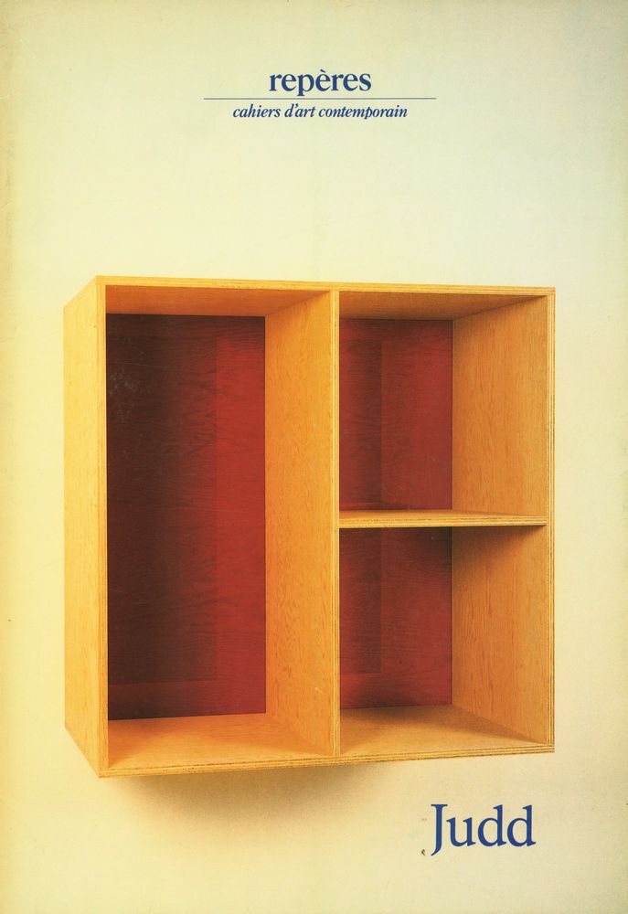 『repéres. cahiers d'art contemporain n°36 : Donald Judd』 1