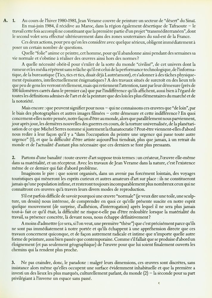 『JEAN VERAME : ESPACES, VISIONS AUTRES』 2