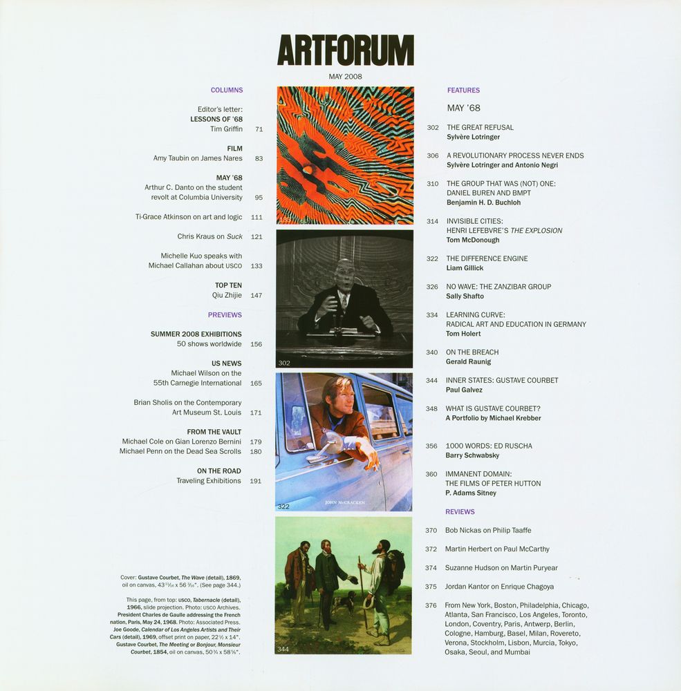 『ARTFORUM INTERNATIONAL』 Volume XLVI, No. 9, MAY 2008 2