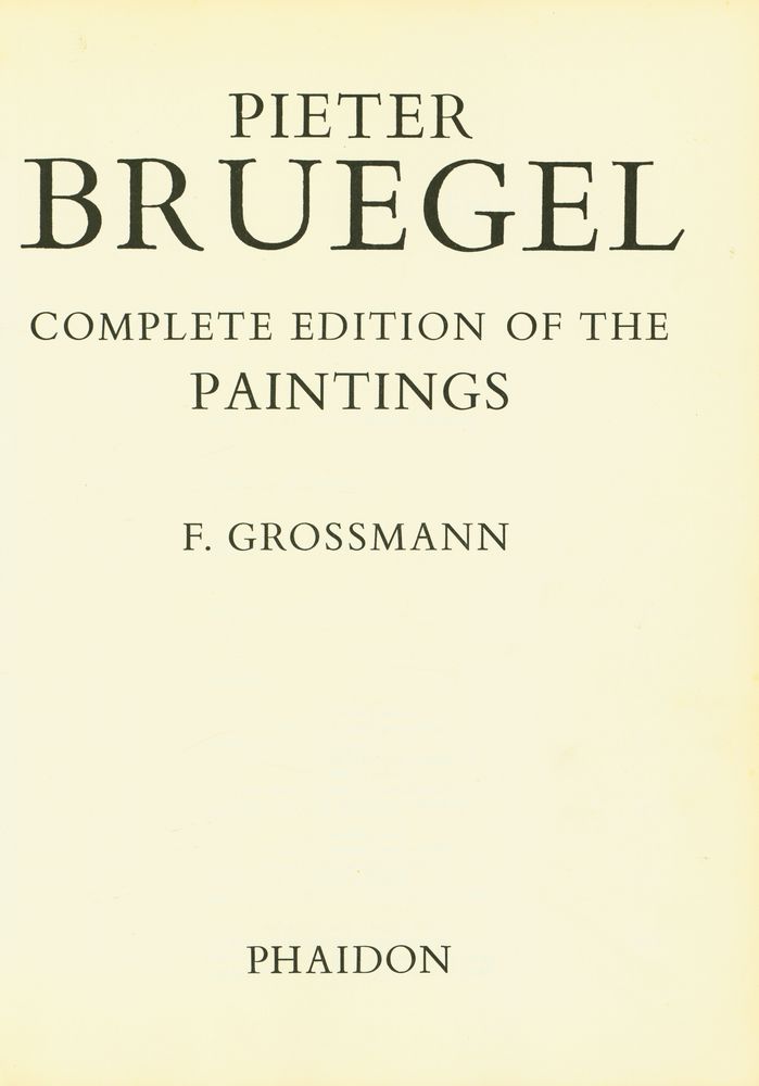 『PIETER BRUEGEL : COMPLETE EDITION OF THE PAINTINGS』 2