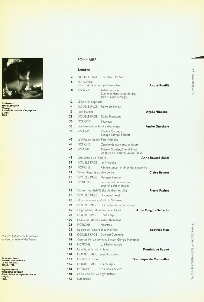 『LA RECHERCHE PHOTOGRAPHIQUE』 N° 11 - DECEMBRE 1991 2