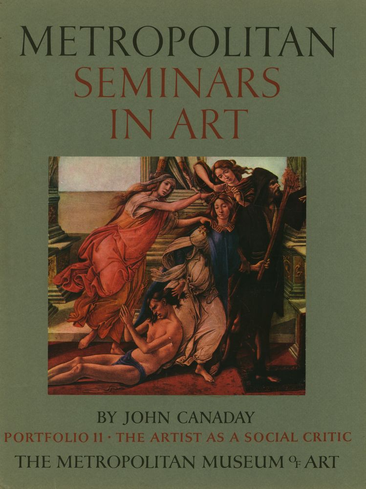 『METROPOLITAN SEMINARS IN ART - Portfolio 11ㆍThe Artist as a social critic』  1