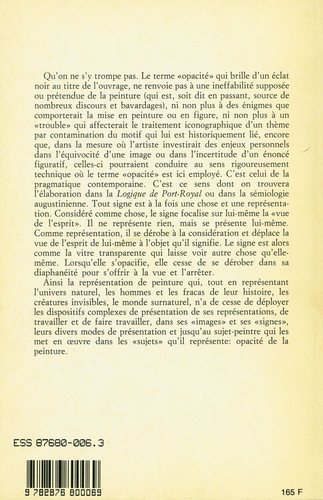 『Opacité de la peinture : Essais sur la représentation au Quattrocento』 3