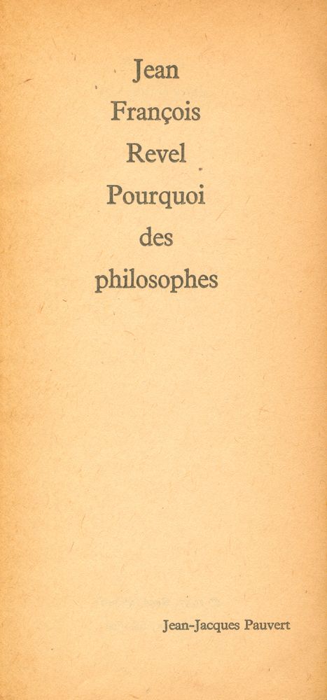 『Pourquoi Des Philosophes』 2