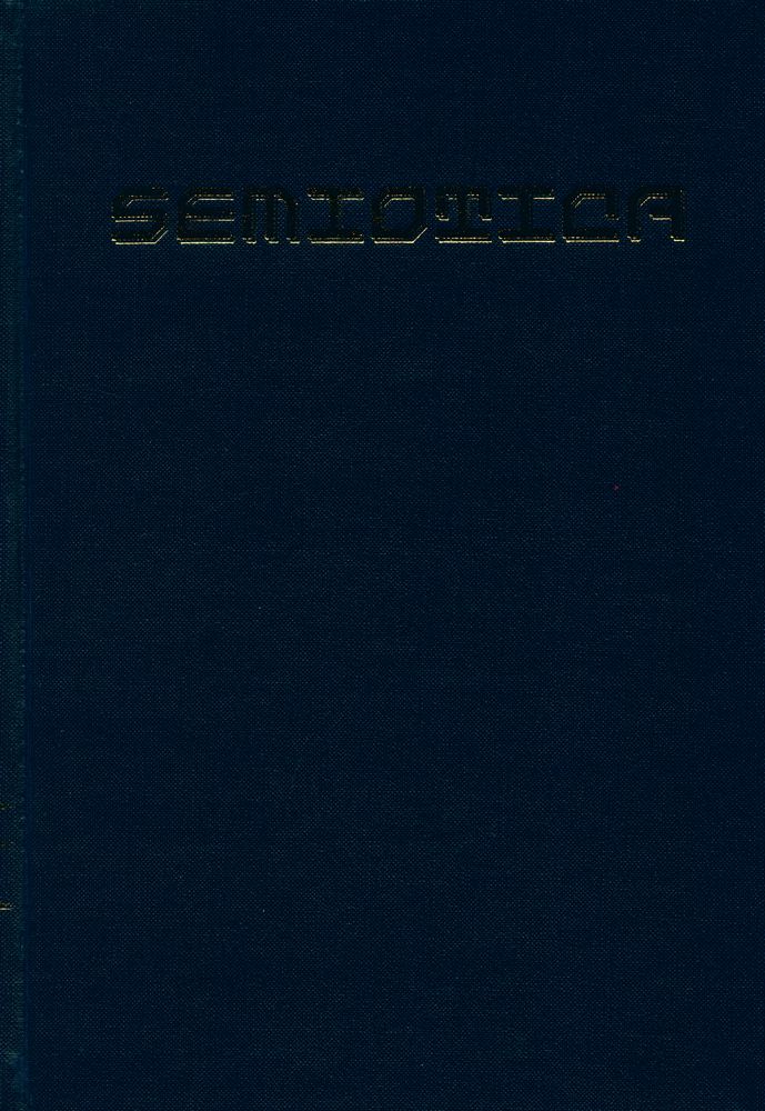 『SEMIOTICA』 1982 Volume 42 - 1 1