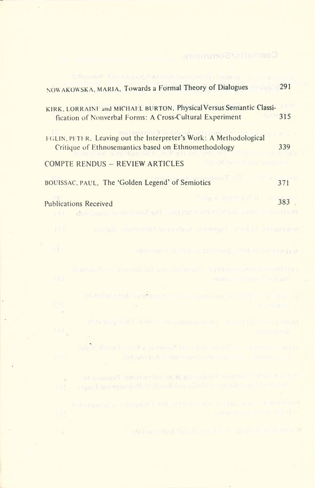 『SEMIOTICA』 1976 Volume 17 4