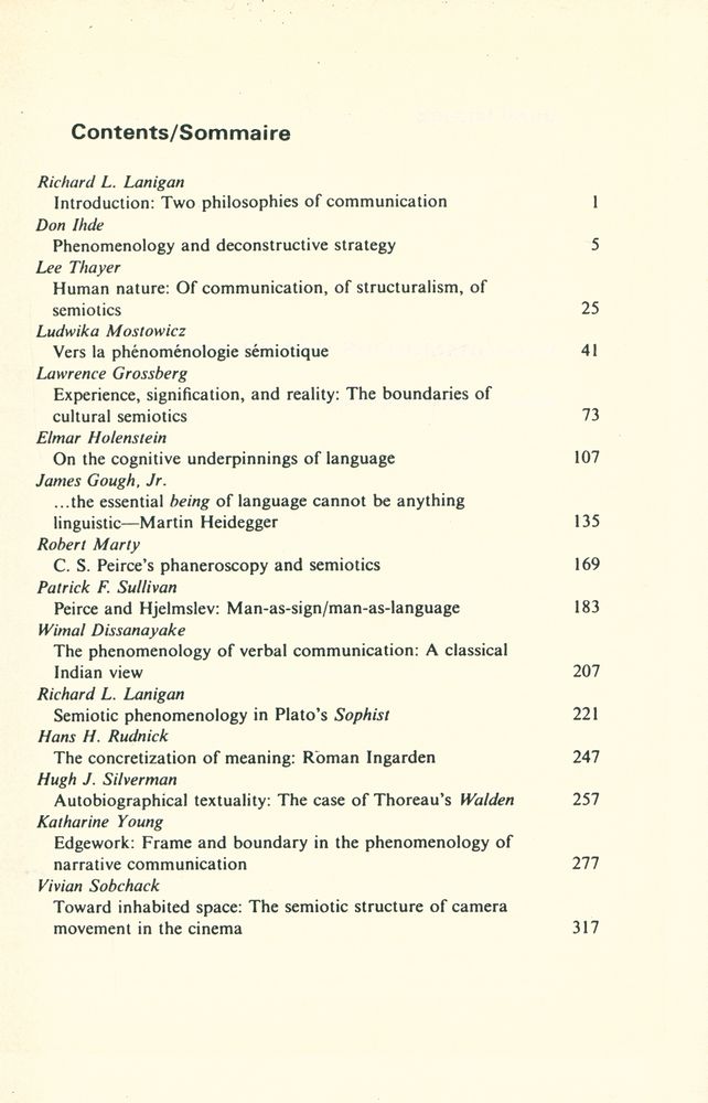 『SEMIOTICA』 1982 Volume 41 - 1/4 3