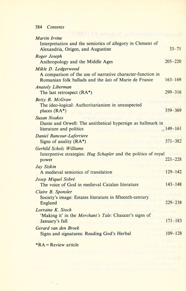 『SEMIOTICA』 1987 Volume 63 - 1/2 5