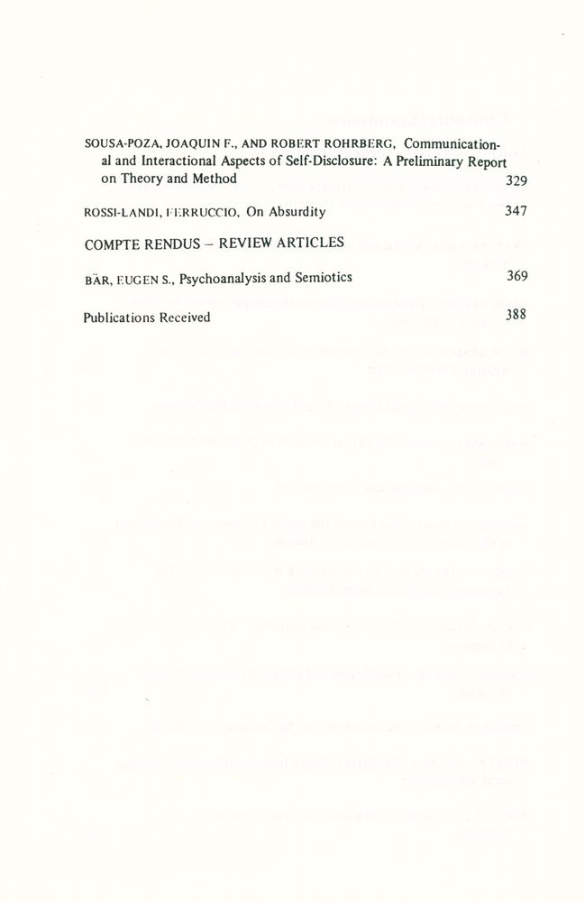 『SEMIOTICA』 1976 Volume 16 4