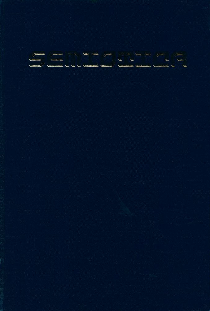 『SEMIOTICA』 1979 Volume 28 - 1/2 1
