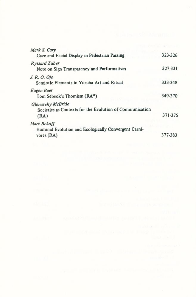 『SEMIOTICA』 1979 Volume 28 - 1/2 4