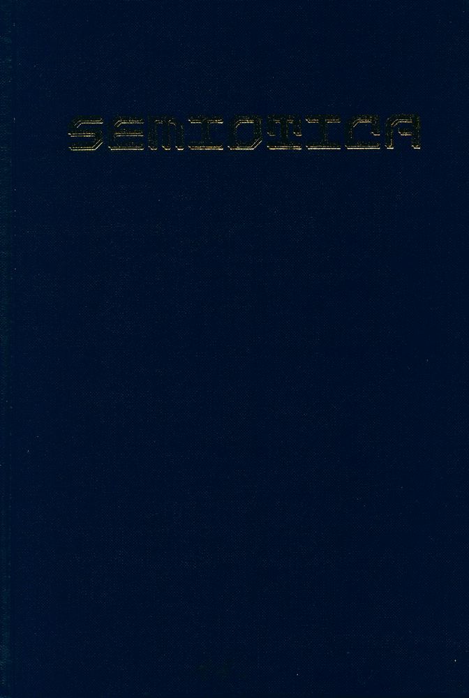 『SEMIOTICA』 1979 Volume 25 1